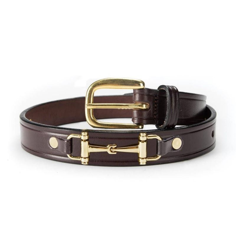 Tory Leather Youth 1" Snaffle Bit Belt 20 Black/Ni