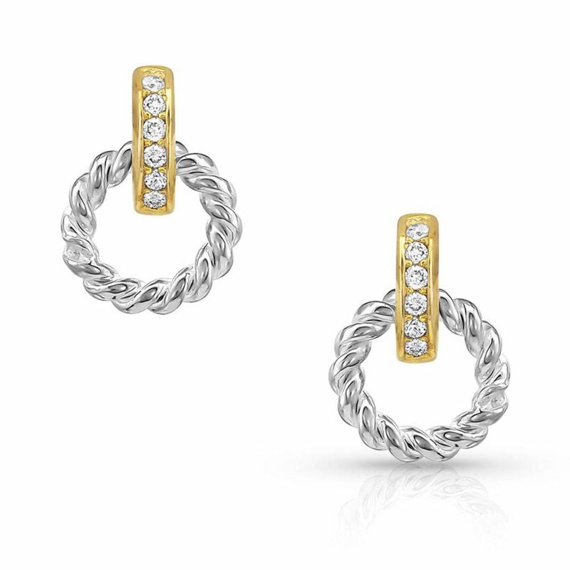 Montana Silversmiths Two Tone Earrings Silver/Gold