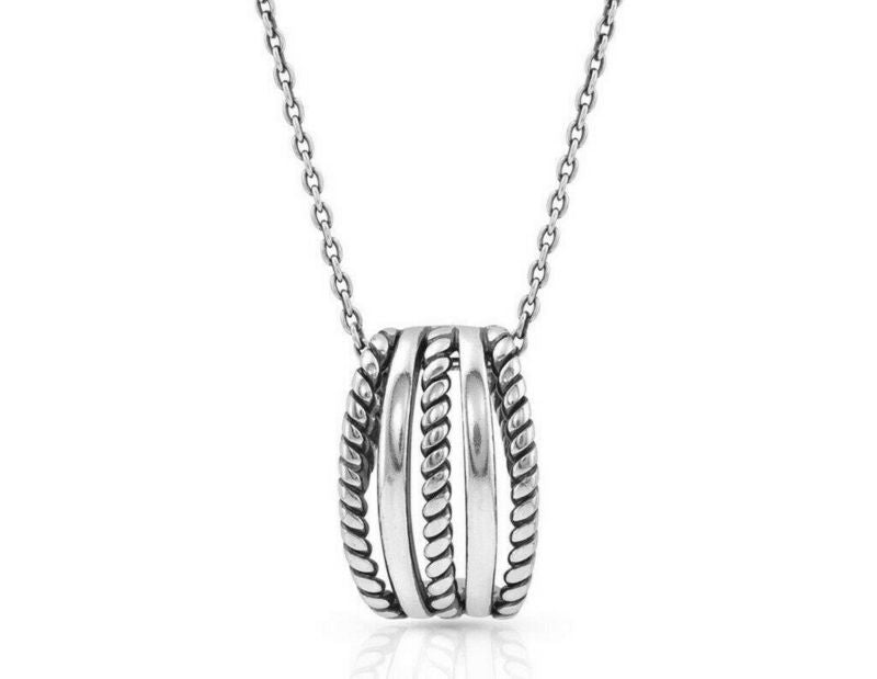 Montana Silversmiths Roped Trio Necklace 19" Antiq