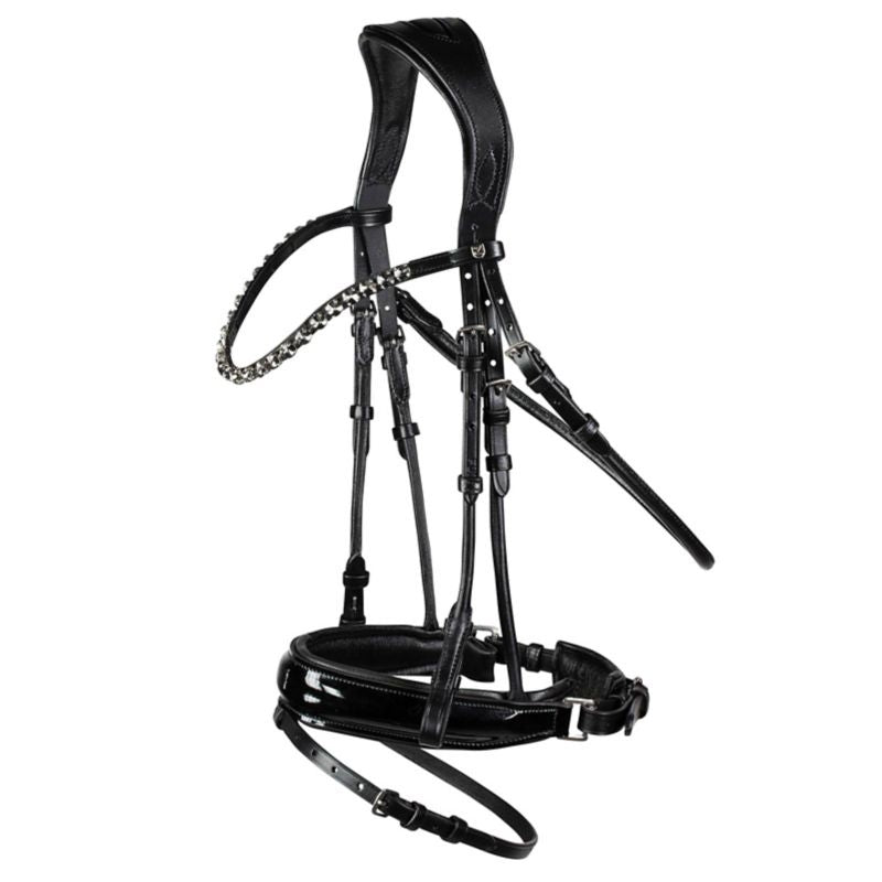 Horze Clermont Ergonomic Crystal Bridle Cob Black