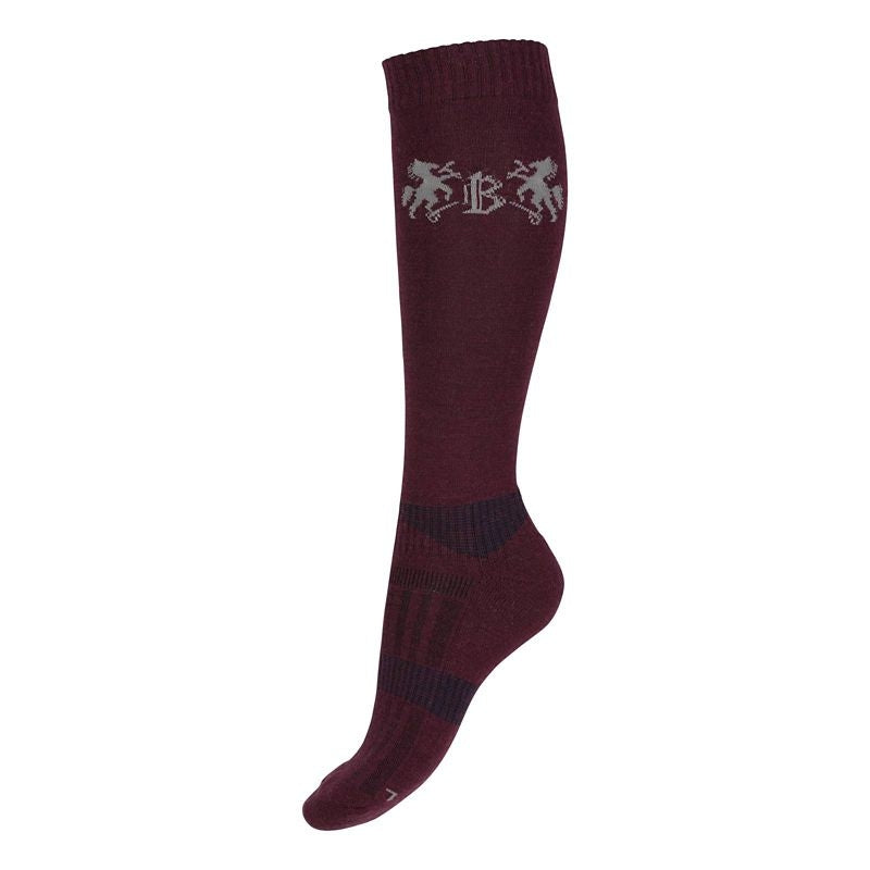B Vertigo Geox Warm Riding Socks 6-7.5 Fig Wine Re