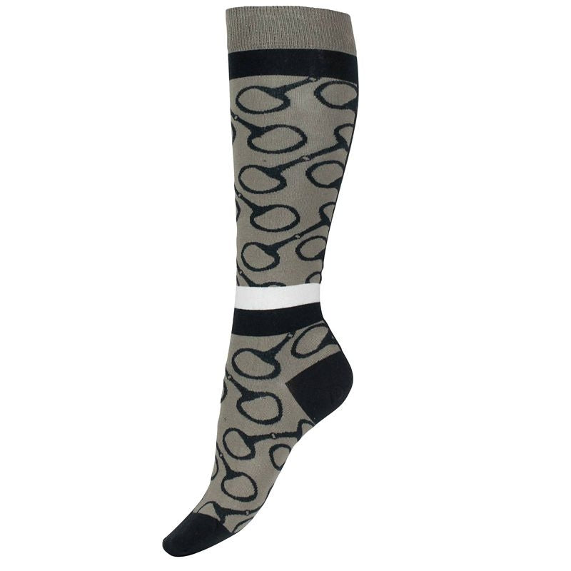 Horze Jacquard Knit Riding Knee Socks 6-7.5 Beetle