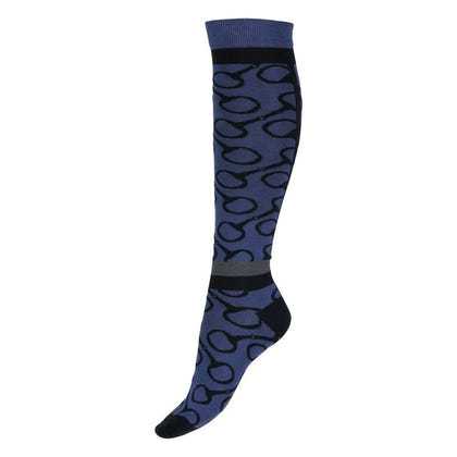 Horze Jacquard Knit Riding Knee Socks 6-7.5 Beetle