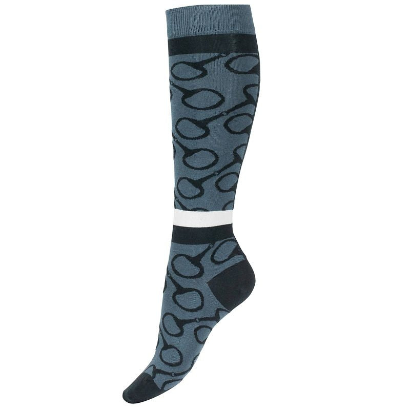 Horze Jacquard Knit Riding Knee Socks 6-7.5 Beetle