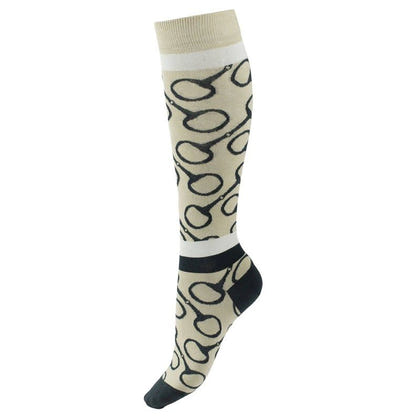 Horze Jacquard Knit Riding Knee Socks 6-7.5 Beetle