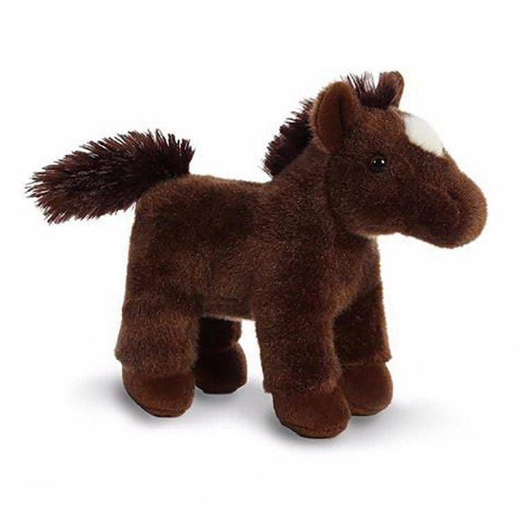 Plush Pony with Sound 8" Brown