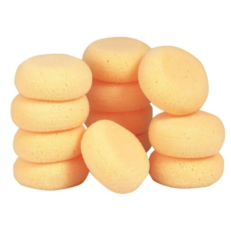 Mini Synthetic Tack Sponges 12 Pack Natural