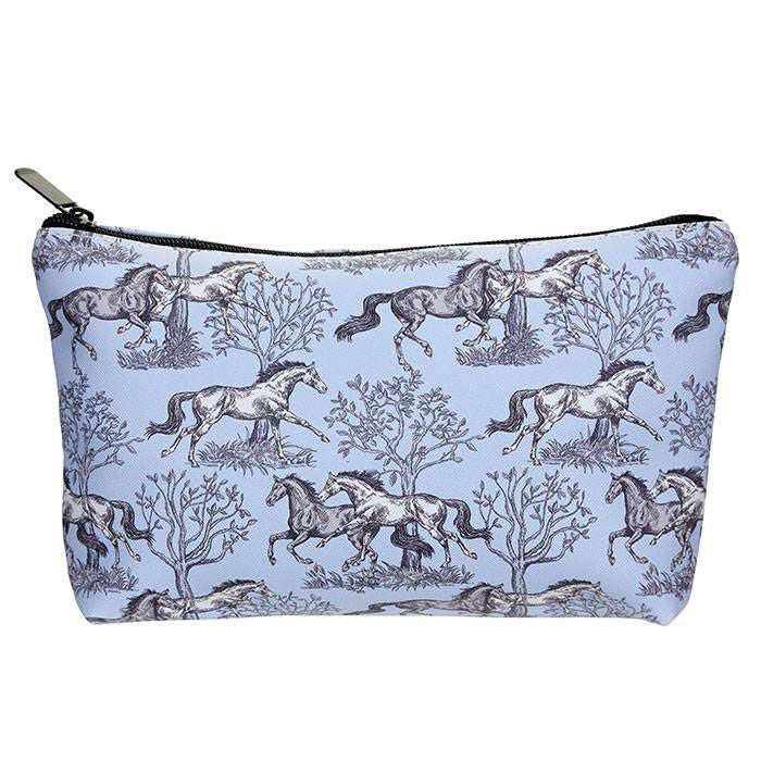 Kelley Toile Large Cosmetic Pouch Blue