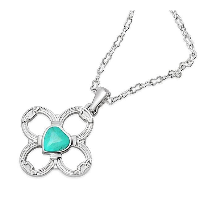 Kelley Horseshoes Black Stone Heart Necklace