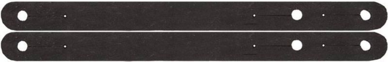 Black Rubber Spur Keeper Heel Straps