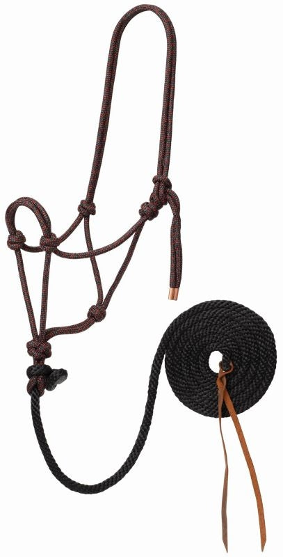 Weaver Diamond Braid Rope Halter with Lead