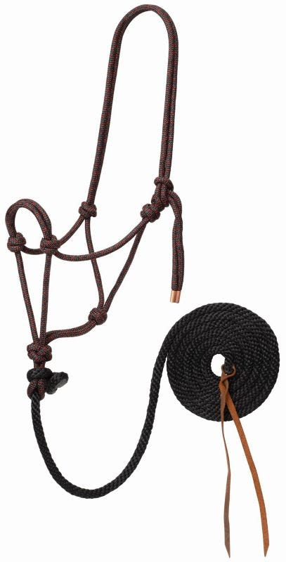 Weaver Diamond Braid Rope Halter with Lead