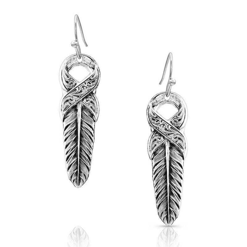 Montana Silversmiths Strength Within Feather Earri