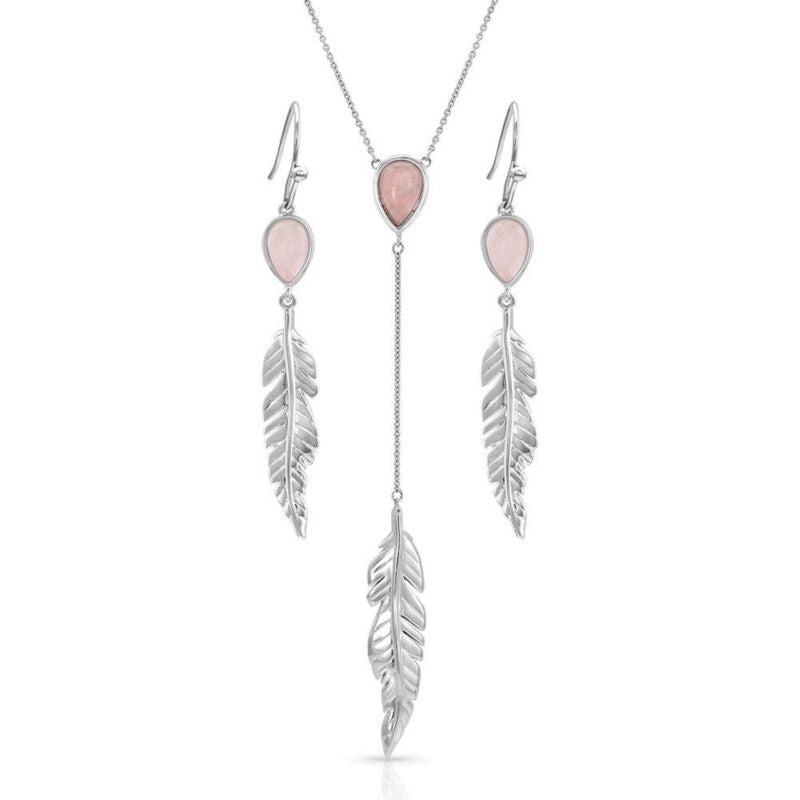 Montana Silversmiths Dreamy Rose Feather Jewelry S