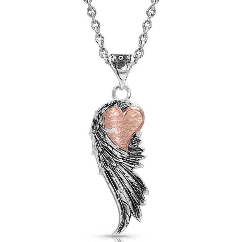 Montana Silversmiths Rose Gold Heart Strings Feath