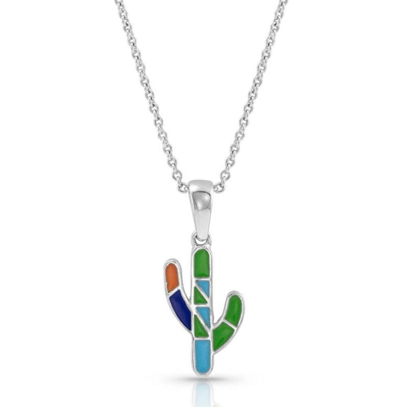 Montana Silversmiths Two Side To Every Cactus Neck