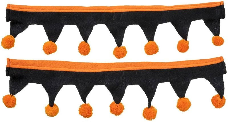 Tough1 Halloween Rein Covers 2 Piece Set Orange/B