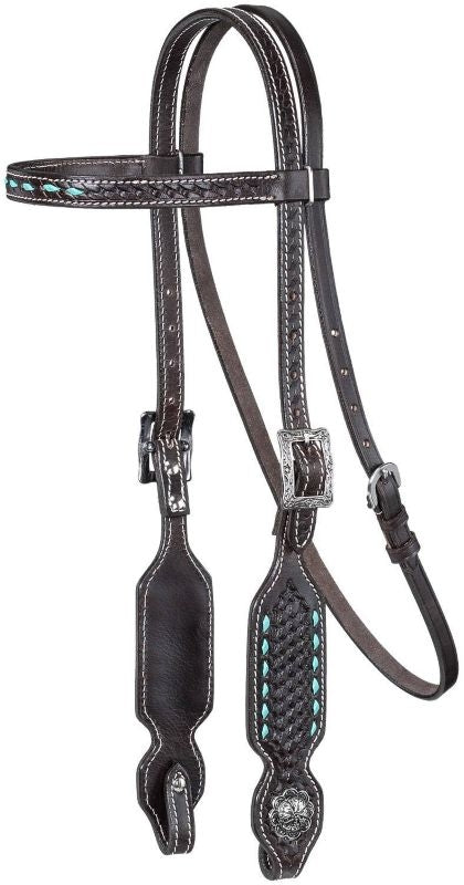 Tough1 Bryson Browband Headstall Horse Dark Oil