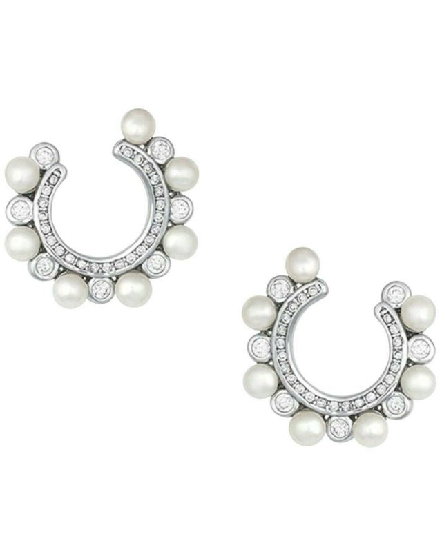 Montana Silversmiths Horseshoe Pearl Earrings