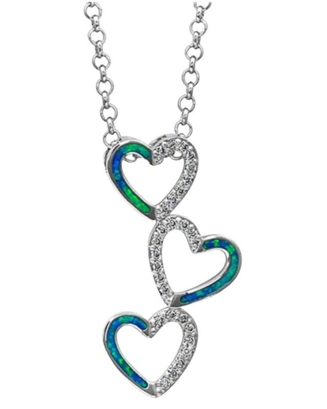 Montana Silversmiths Tilting Trio Heart Necklace 1