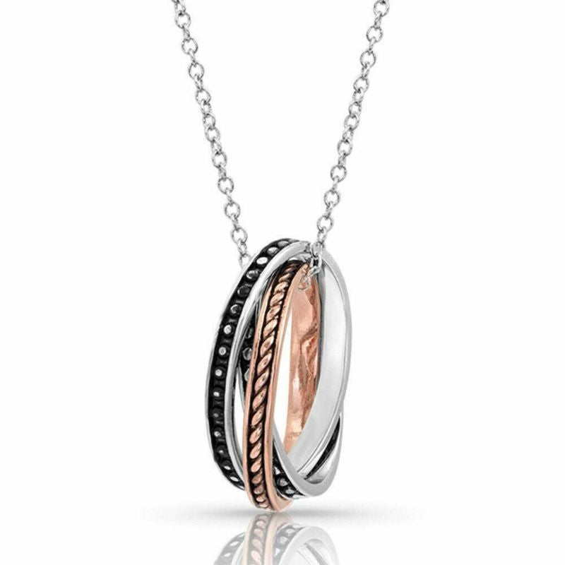 Montana Silversmiths Crossroads Ring Necklace 30"