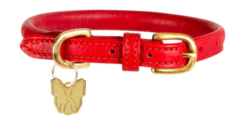 Digby Fox Rolled Leather Dog Collar