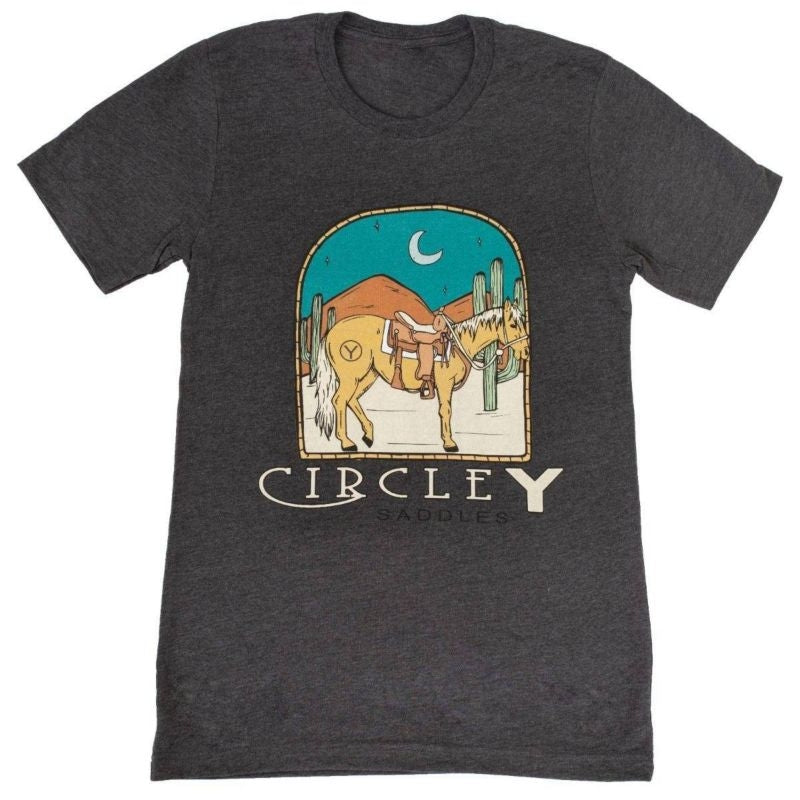 Circle Y Hitching Post Tee Shirt X-Large Gray