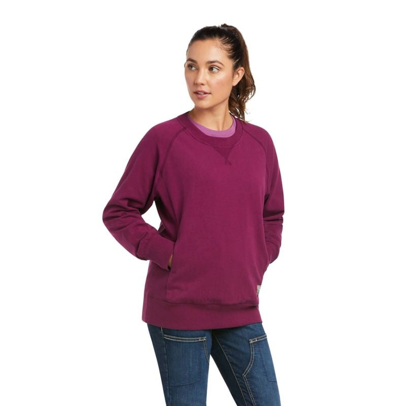 Ariat Ladies Rebar Workman Washed Fleece Sweatshir