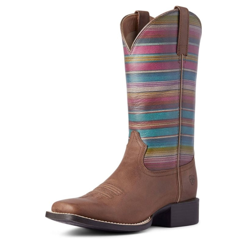 Ariat Ladies Round Up Wide Square Toe Western Boot