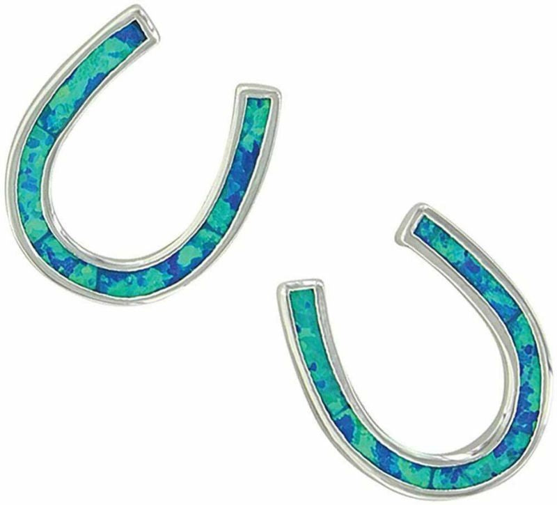 Montana Silversmiths River Lights Horseshoe Earrin