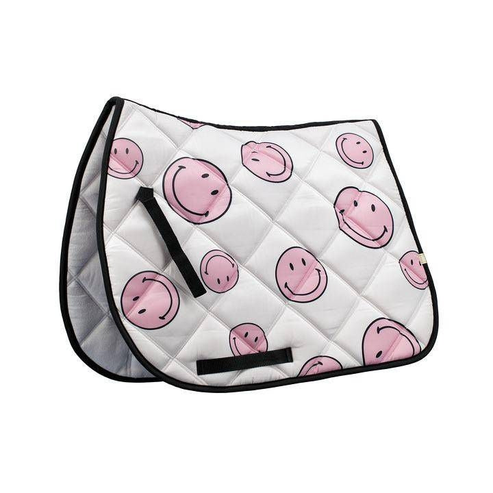 Lettia Smiley All-Purpose Saddle Pad 22" x 20" Whi