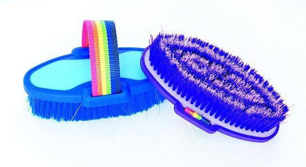 TuffRider Body Brush With Rainbow Handle