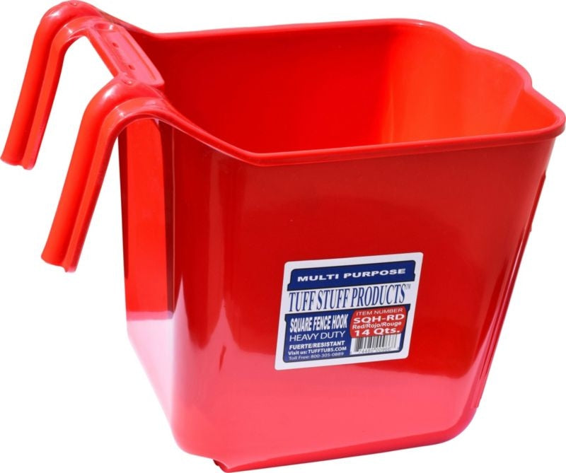 Tuff Stuff Square Fence Hook Bucket