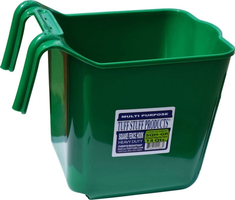 Tuff Stuff Square Fence Hook Bucket