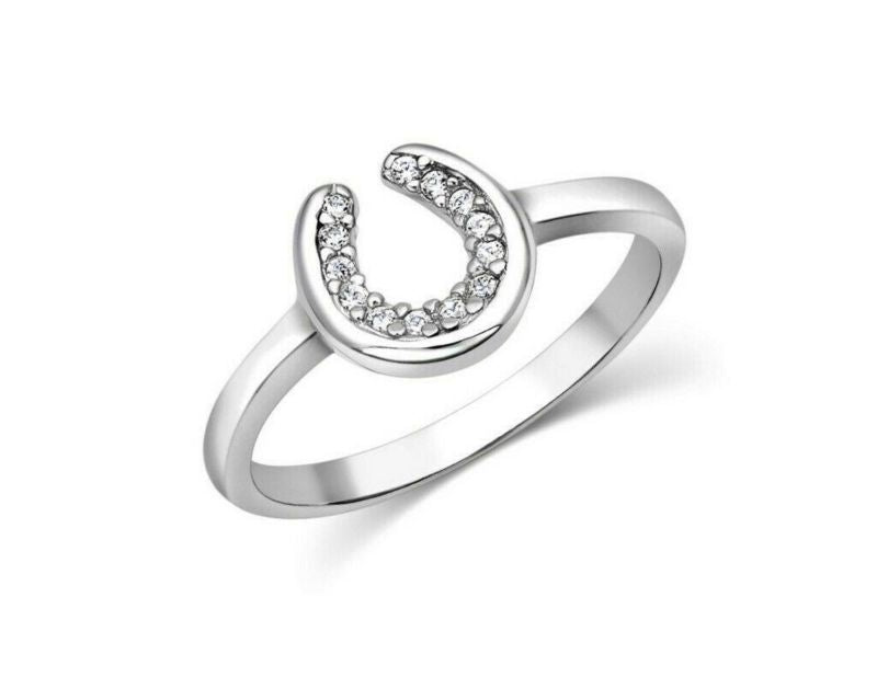 Montana Silversmiths Blinged Out Horseshoe Ring