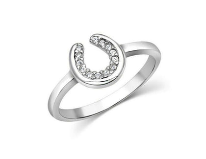 Montana Silversmiths Blinged Out Horseshoe Ring