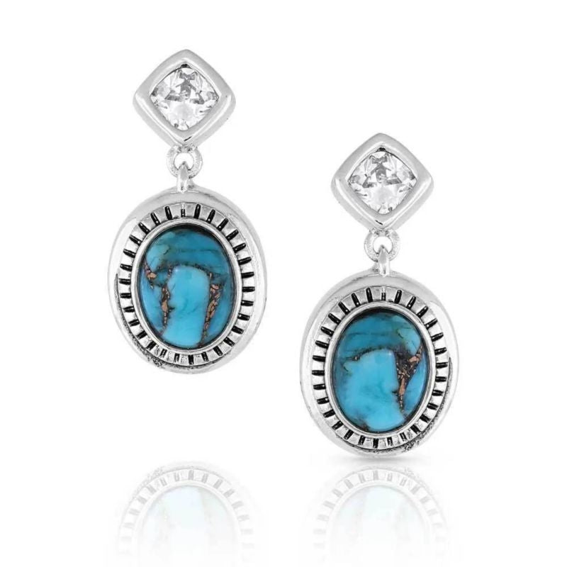 Montana Silversmiths Open Night Sky Turquoise Earr