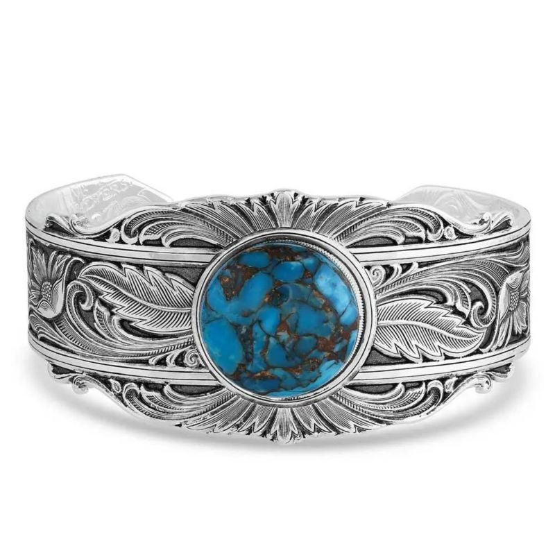 Montana Silversmiths Sheridan Blue Turquoise Cuff