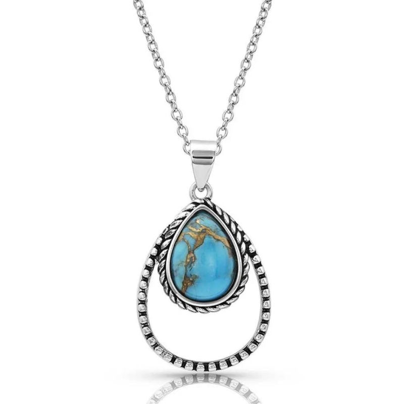Montana Silversmiths Double Rope Turquoise Necklac
