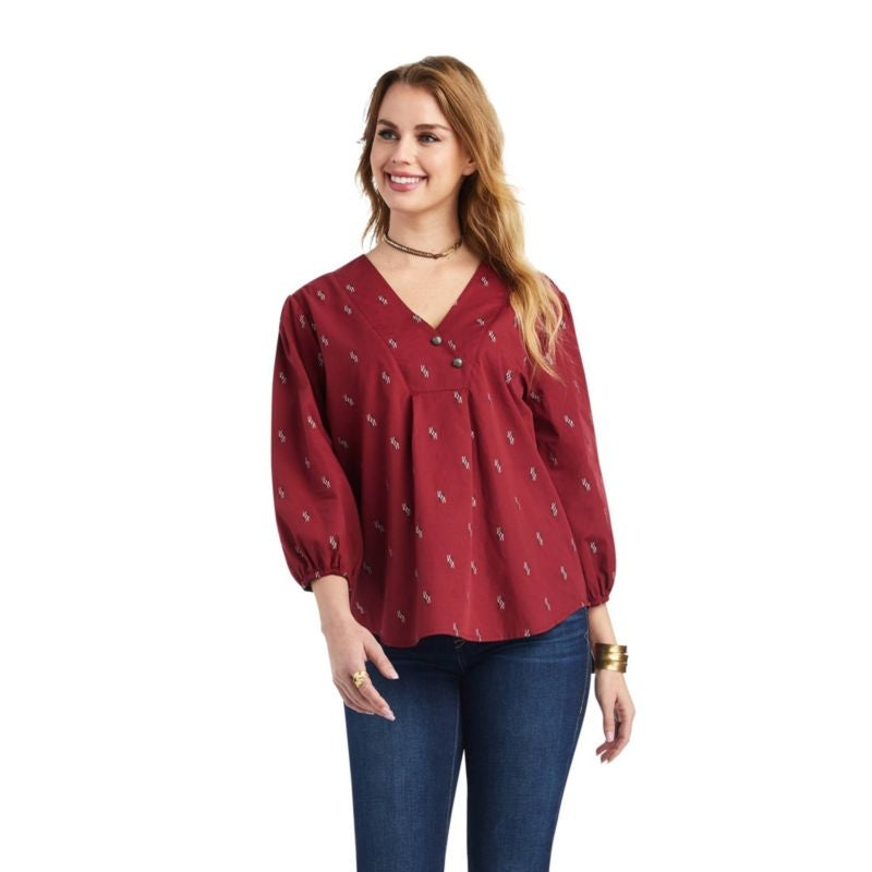 Ariat Ladies Peasant Top Chimayo Blouse