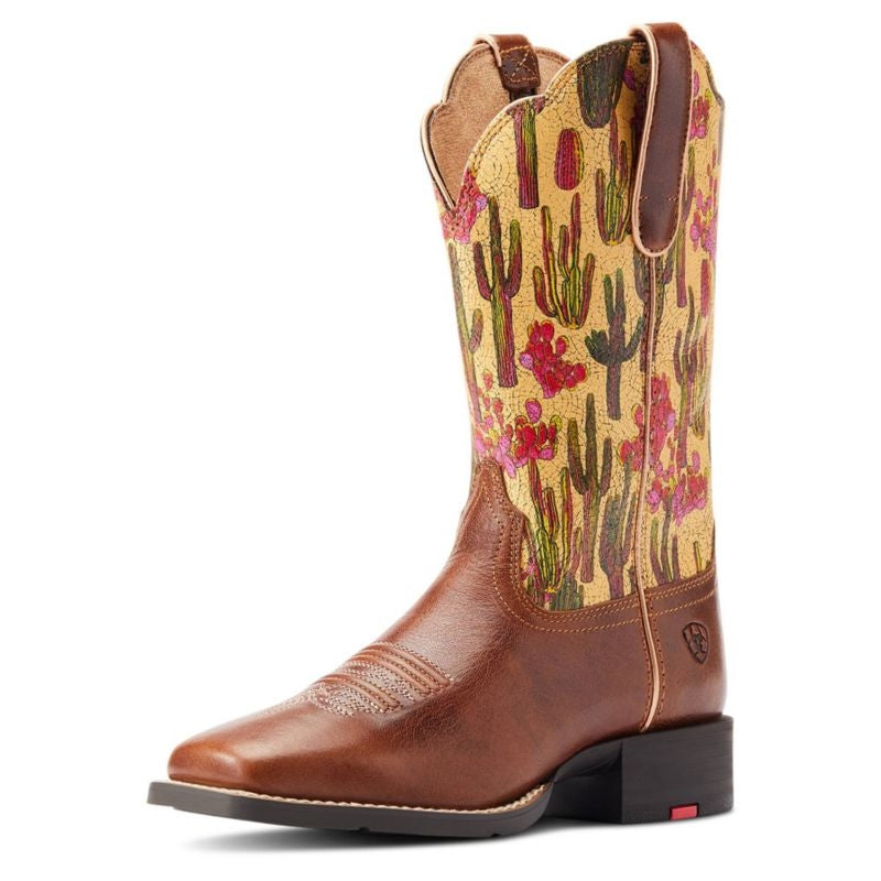 Ariat Ladies Round Up Wide Square Toe Western Boot