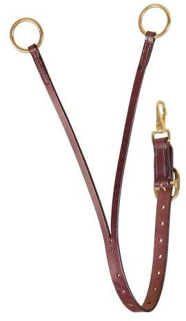 Tory Leather Bridle Leather Training Fork - Brass