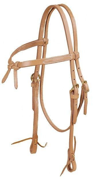 Single Ply Brow Knot Headstall - Tie Ends Bk/Gry