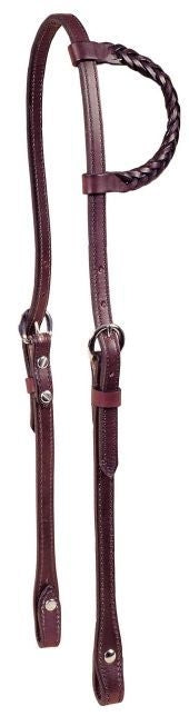 Tory Braided One Ear Headstall Bk/Gry