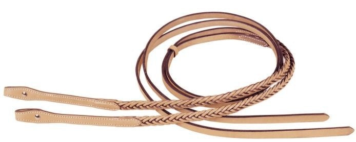 Tory Leather Braided Flared Rein 5/8 x 7ft Brn