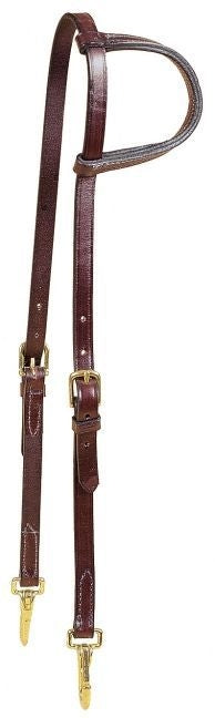 Tory Slip Ear Training Headstall 5/8in Bk/Gry