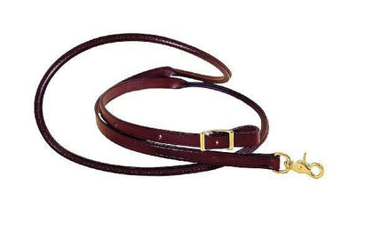 Tory Roping Reins - Rolled Hand Hold 3/4x7 Blk/Gry