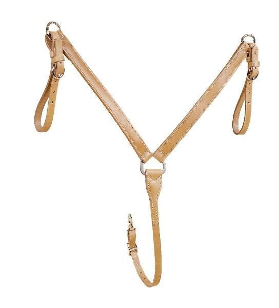 Breast Strap-Center Dee/Tie Down 1 1/4in Bk/Gry