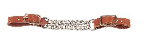 Tory Double Chain Curb Strap Bk/Gry