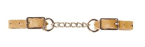 Tory Single Chain Curb Strap Bk/Gry